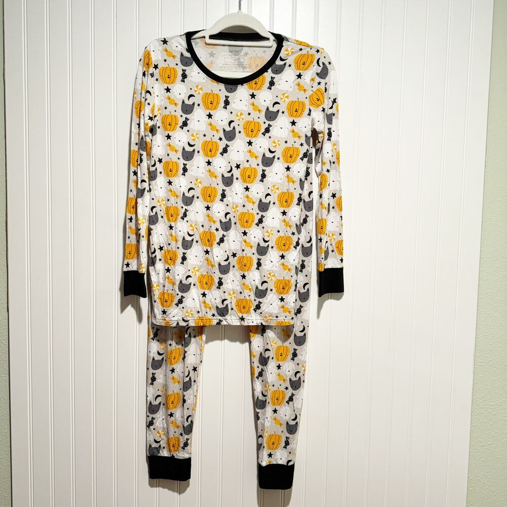 Little Sleepies Boo Crew Halloween Pajama Set Cats Pumpkins Girls Size 16 - Picture 1 of 9